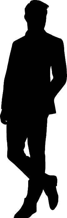 Leaning silhouette
